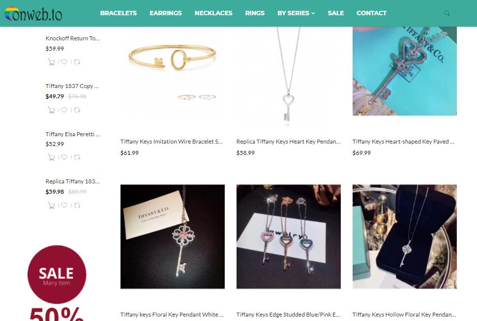 replica Tiffany Keys necklaces sale